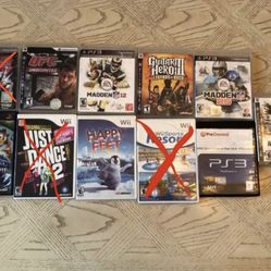 PS3, Wii and PS2 Games
