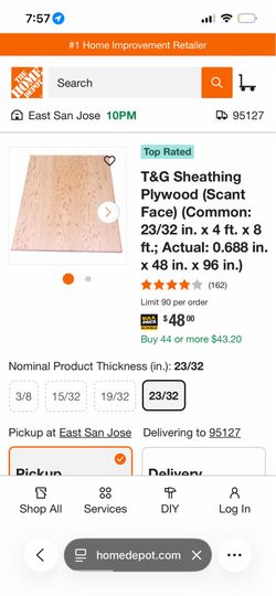 3/4 inch tng plywood