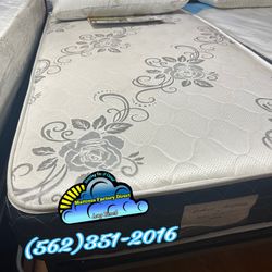 Deluxe White & Black Mattress Twin- Individual Colchon Blanco Con Negro 