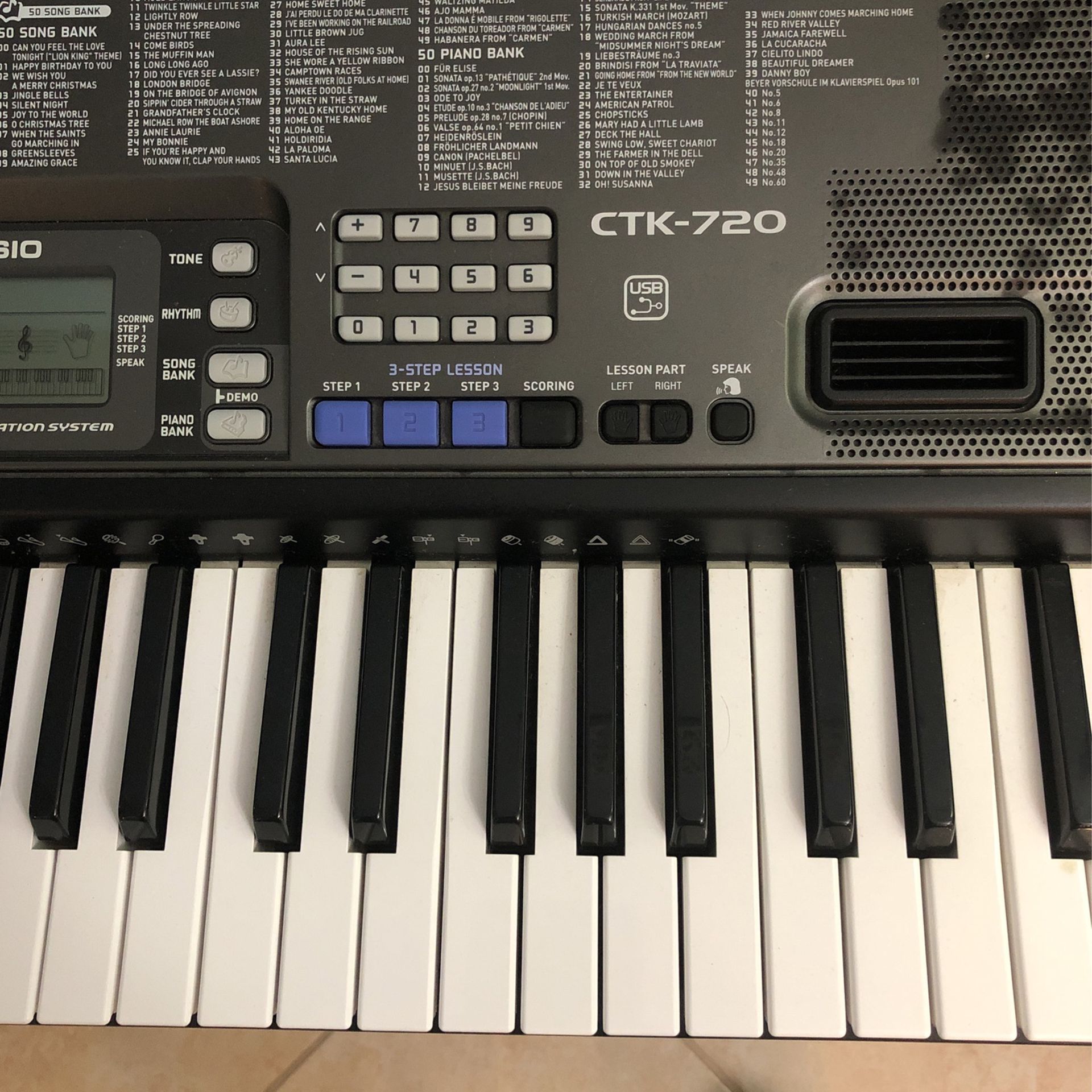 Casio CTK720 Portable Keyboard 61 Keys