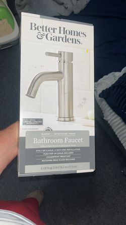 Better homes and garden bathroom satin nickel faucet