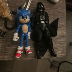 Darth Vader and Sonic(missing cape and lightsaber)