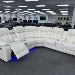 Ultimate Comfort Power Reclining Sectional with LED Ambiance & Bluetooth Connectivity
