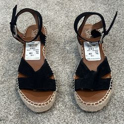 Black And Brown Strap Sandals 