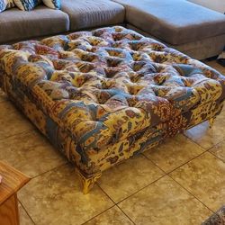 4x4 Vintage Print Ottoman
