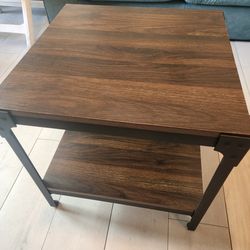 Riveted End Table, Dark Walnut