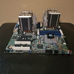 Motherboard 32GB Ram Dual Xeon Processors 