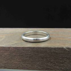 Size 7.25 950 Platinum Custom 3mm Tiffany & Co Plain Band Ring Vintage