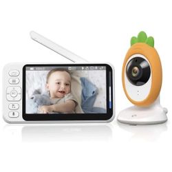 Video Baby Monitor, Touch 4.3" HD LCD Display with Camera, Two-Way Audio, Invisible LED Night Vision, VOX Mode, Split Screen, 960ft Range, 8 Lullabies