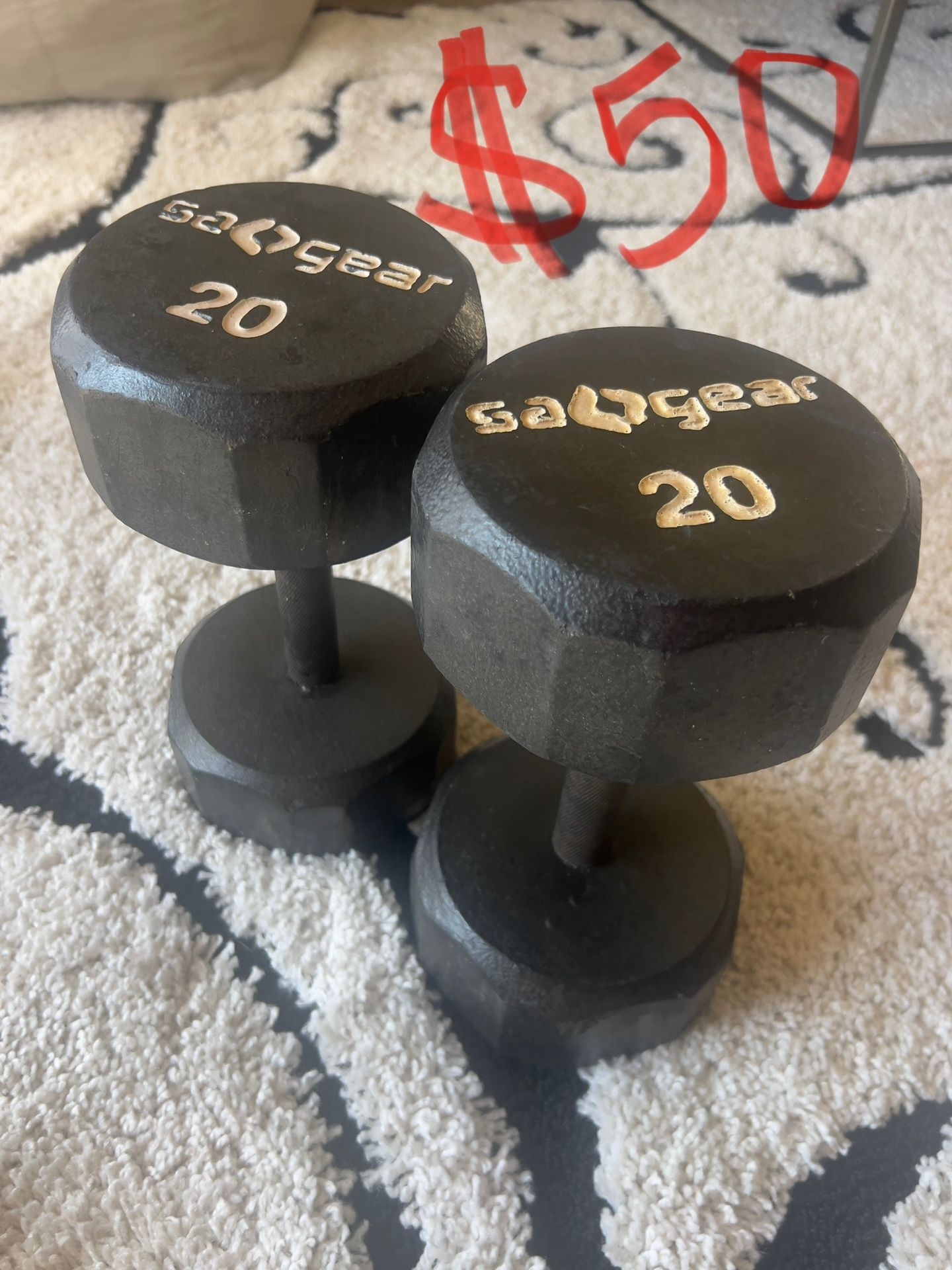 Dumbbells. They’re all In good shape. All For $165