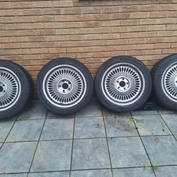 15" OEM CADILLAC DEVILLE RIMS & TIRES