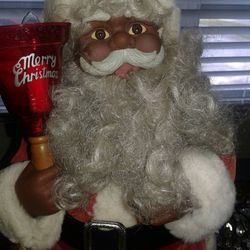PLEASE SEE LISTING LOCATION BEFORE CONTACTING  Vintage African American working motionette Christmas Santa Claus