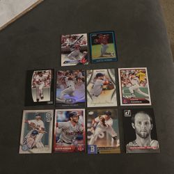 Dustin Pedroia Lot of 10 Baseball Cards
