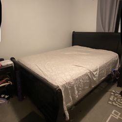 Free black queen size bed frame