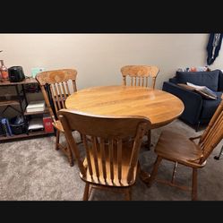 Wooden Dining Table With Chairs 