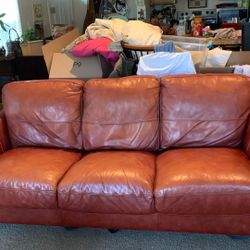 Italian Leather Couch 