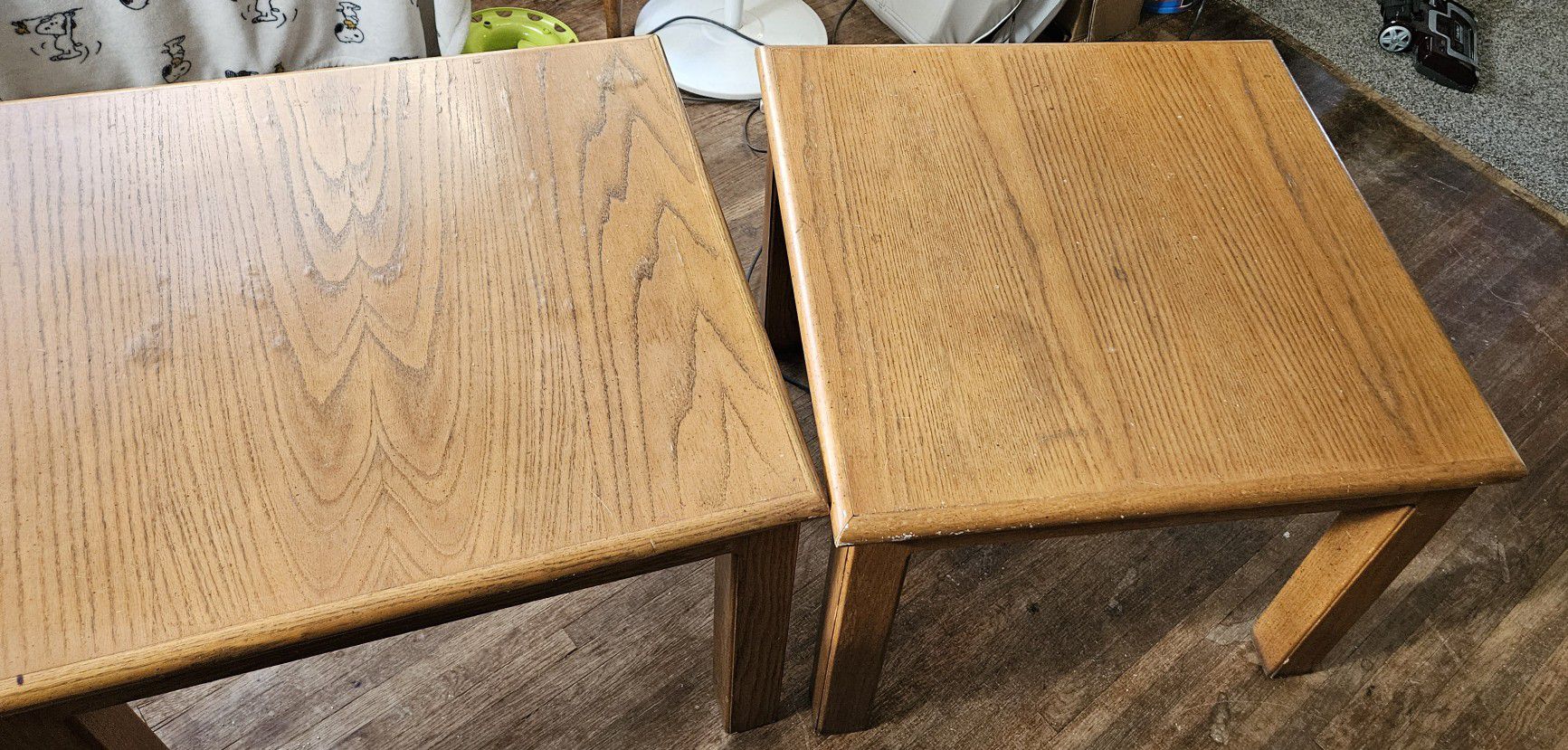 2 Solid Wood End Tables