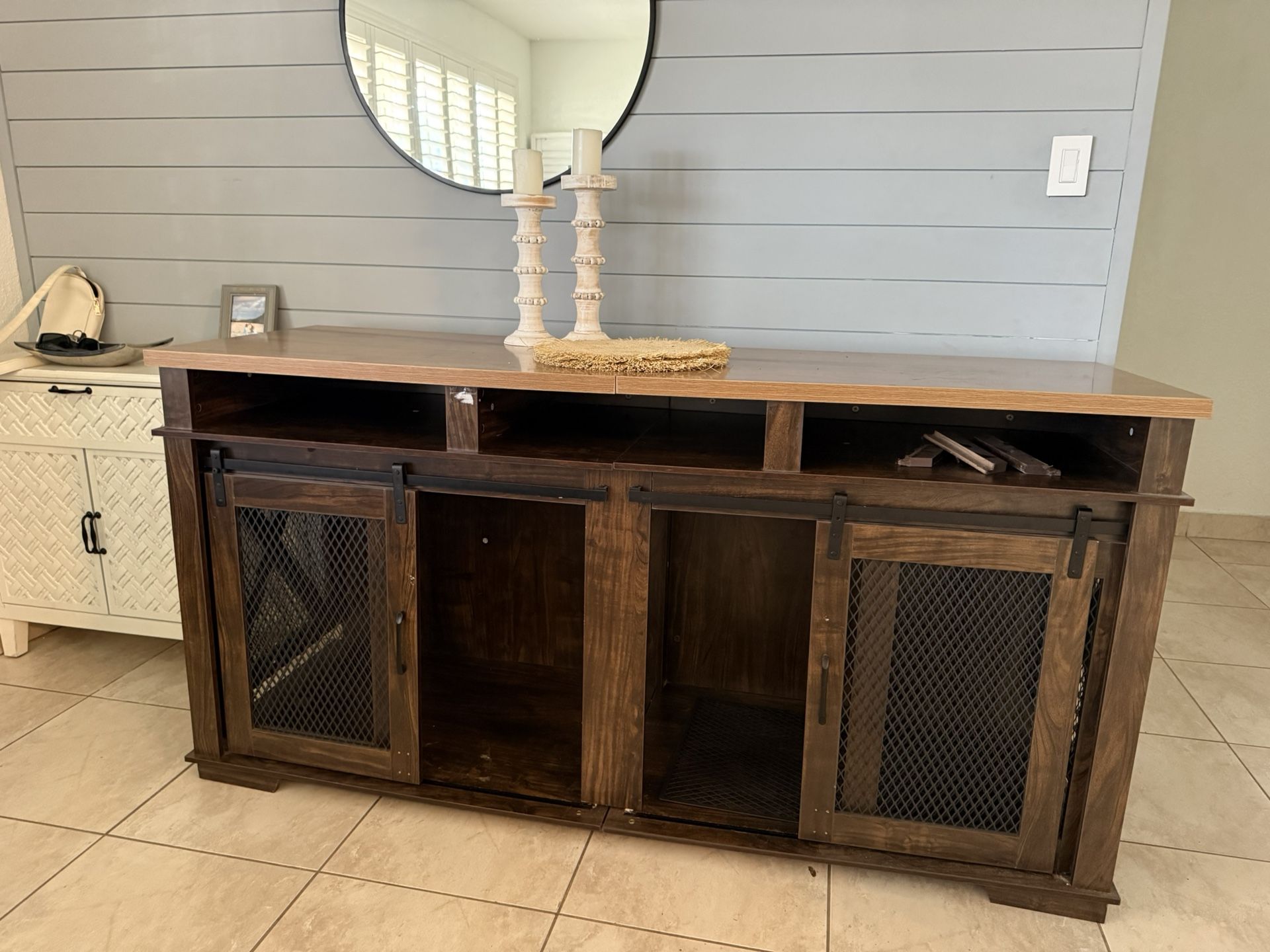 Dog crate Furniture Piece