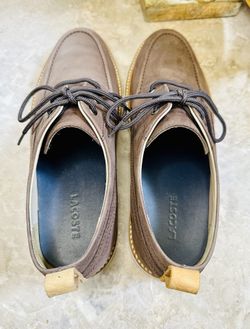 LACOSTE MARCEAU LOW 2 SRM LTH BROWN SUEDE LEATHER MENS SHOES SIZE 12US for Sale in Anaheim CA OfferUp