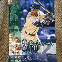 *Aurhentic* Signed Robinson Cano Mariners Poster