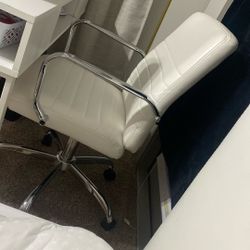 Leather White Chair 