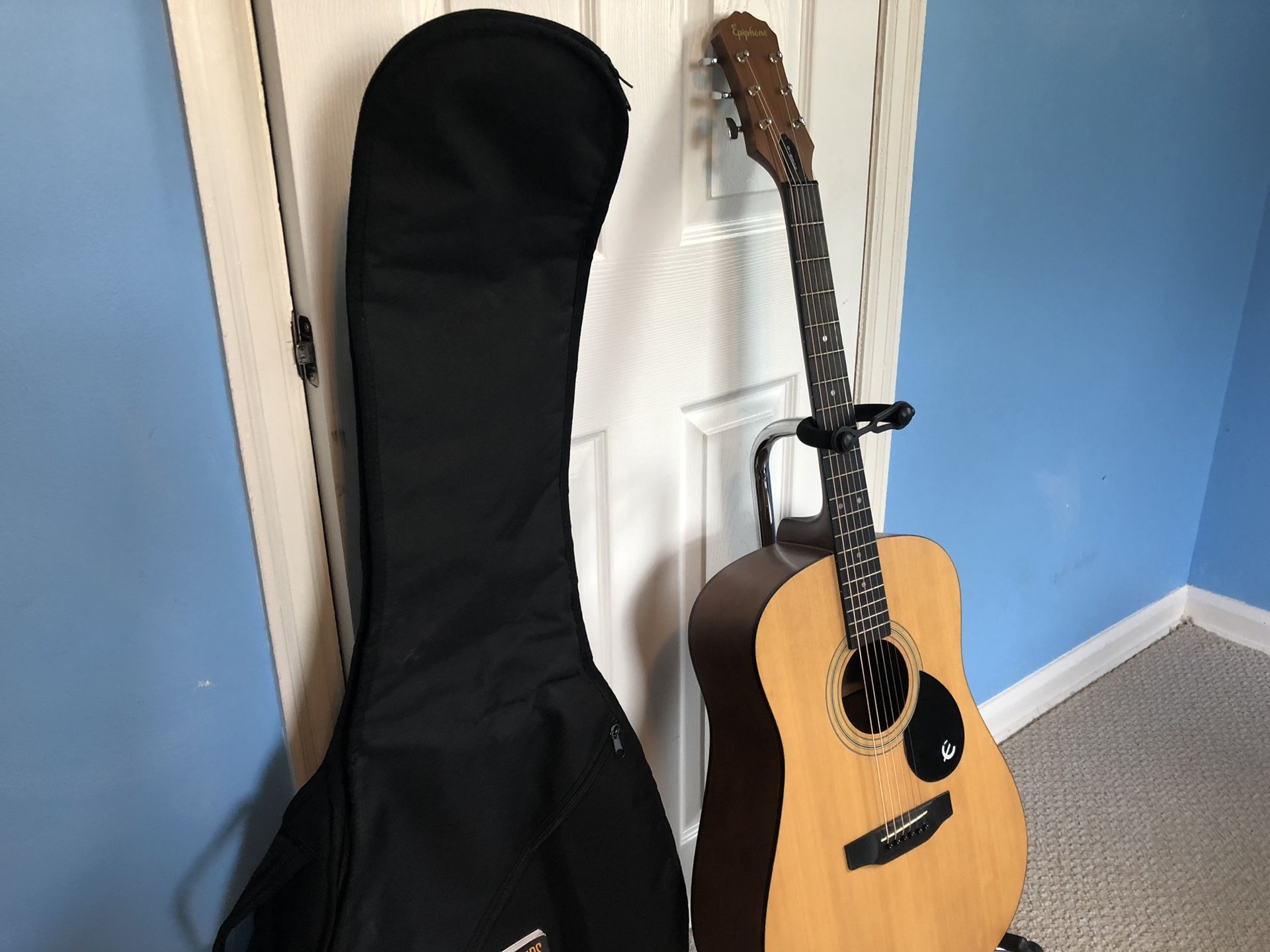 Guitar, Bag, Stand, and Book