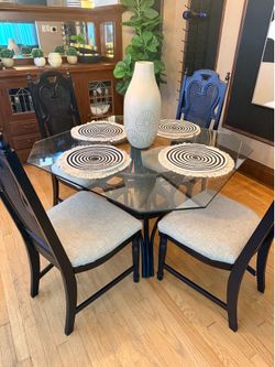 Glass table set