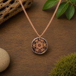 Metatron's Cube Orgonite Pendant Necklace, Shungite Crystal Pendant, pure copper Chain

Metatron's Cube Orgonite Pendant Necklace

This handcrafted or