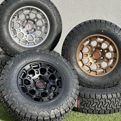 NEW 18” Toyota Tundra Wheels TRD Pro Style rims 5x150 Sequoia Rims Tires AMP 275/70R18 AT