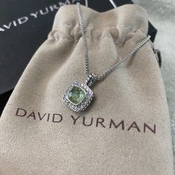  Sterling Silver Necklace With Topaz Pendant 