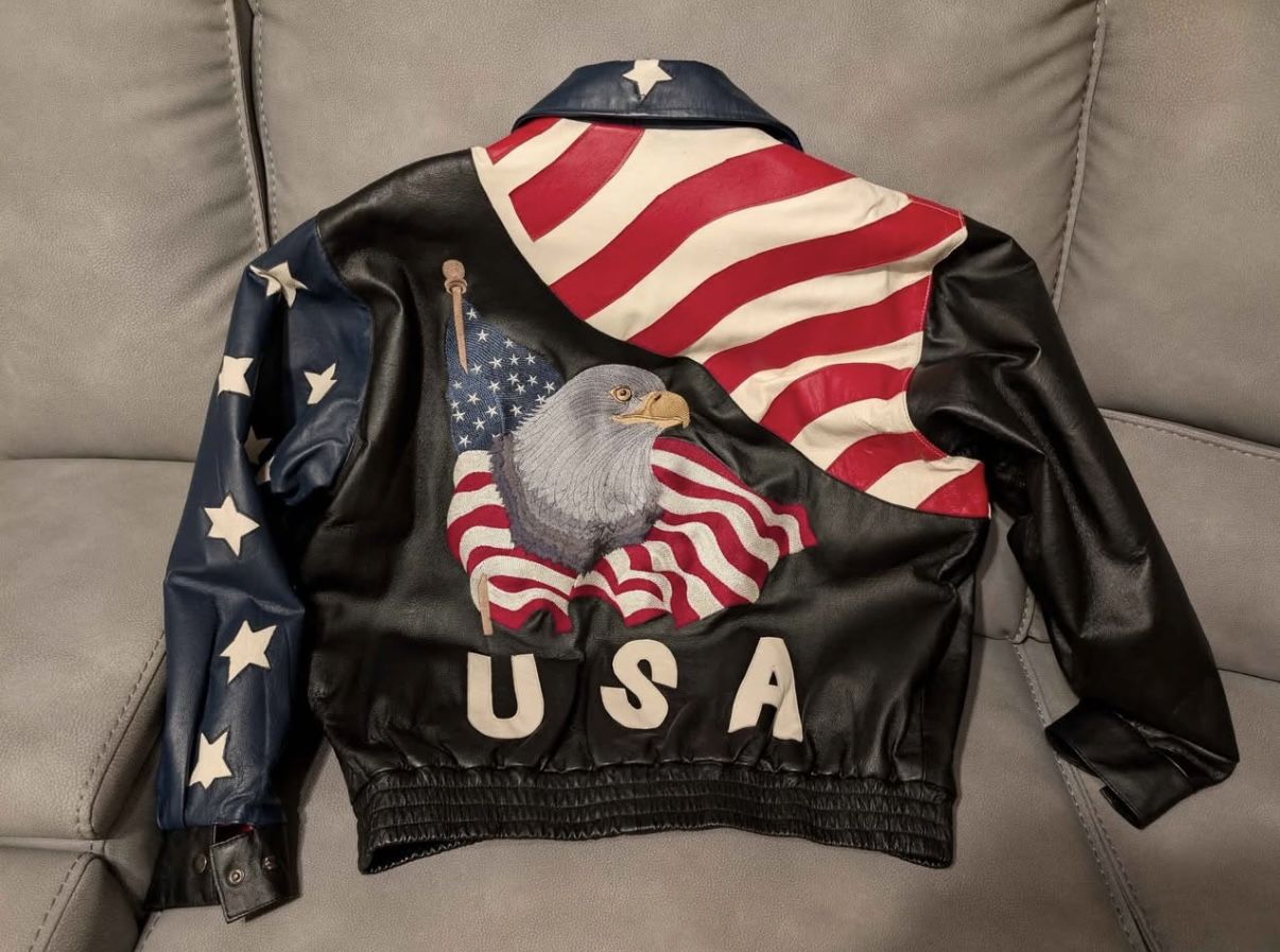 USA Patriotic Leather Jacket - Unisex