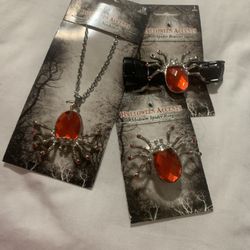 Halloween spider jewelry set