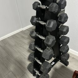 Dumbbells Set With Rack 