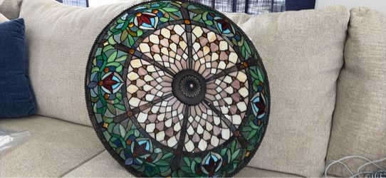 Tiffany-Style Stained Glass Chandelier