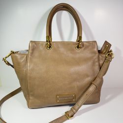Marc Jacobs Tote Bag Purse Shoulder Crossbody Leather Bag Brown