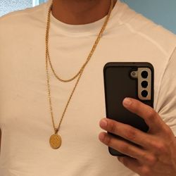 24" & 30" 18k gold plated rope chain