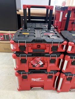 BRAND NEW Milwaukee PACKOUT 22 in. Rolling Tool Box, 22 in. Large Tool Box and 22 in. Medium Tool Box ProSystem Low Profile Handle
