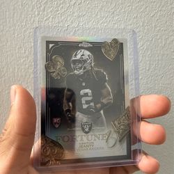 Ashton Jeanty 2025 Nfl Topps Chrome Fortune 15 Refractor Rookie Card