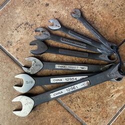 (7) Craftsman Combination Wrenches Black Oxide