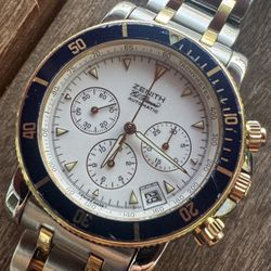 Zenith El Primero Chronograph 40MM Silver Dial Two-Tone Bracelet (53.0470.400)