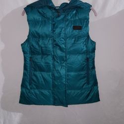 Nike Puffer Down Hooded Full Zip Sleeveless Vest