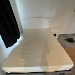 Queen Bed frame And Tempurpedic Mattress 