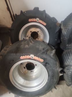 Sand Gecko and rooster ATV tires