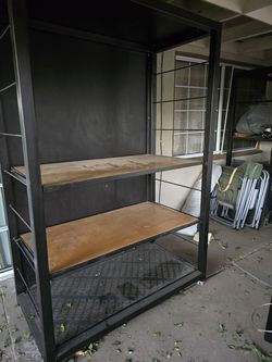 HEAVY-DUTY STEEL OUTDOOR / GARAGE STORAGE RACK – 76" TALL
