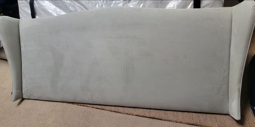 Modern Upholstered Wall-Mounted Headboard – Light Gray Velvet (80" x 36")