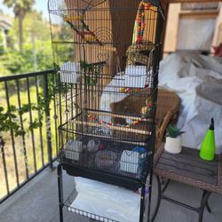 Big Birds Cage With Stand And Cover