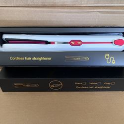 Cordless Hair Straightener 2 In 1 - White Or Grey 