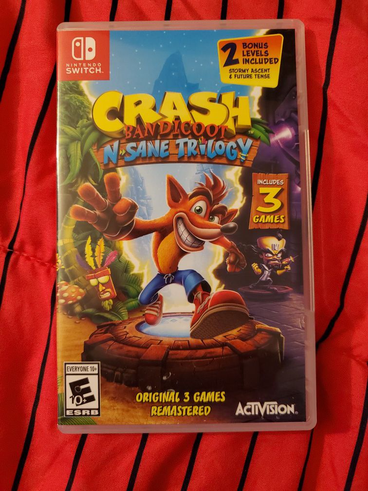 Nintendo Switch Game Crash Bandicoot Nsane Trilogy