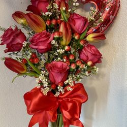 Valentine Rose And Tulip Arrangement 