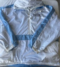 Vintage UNC reversible 1/2 zip hooded jacket